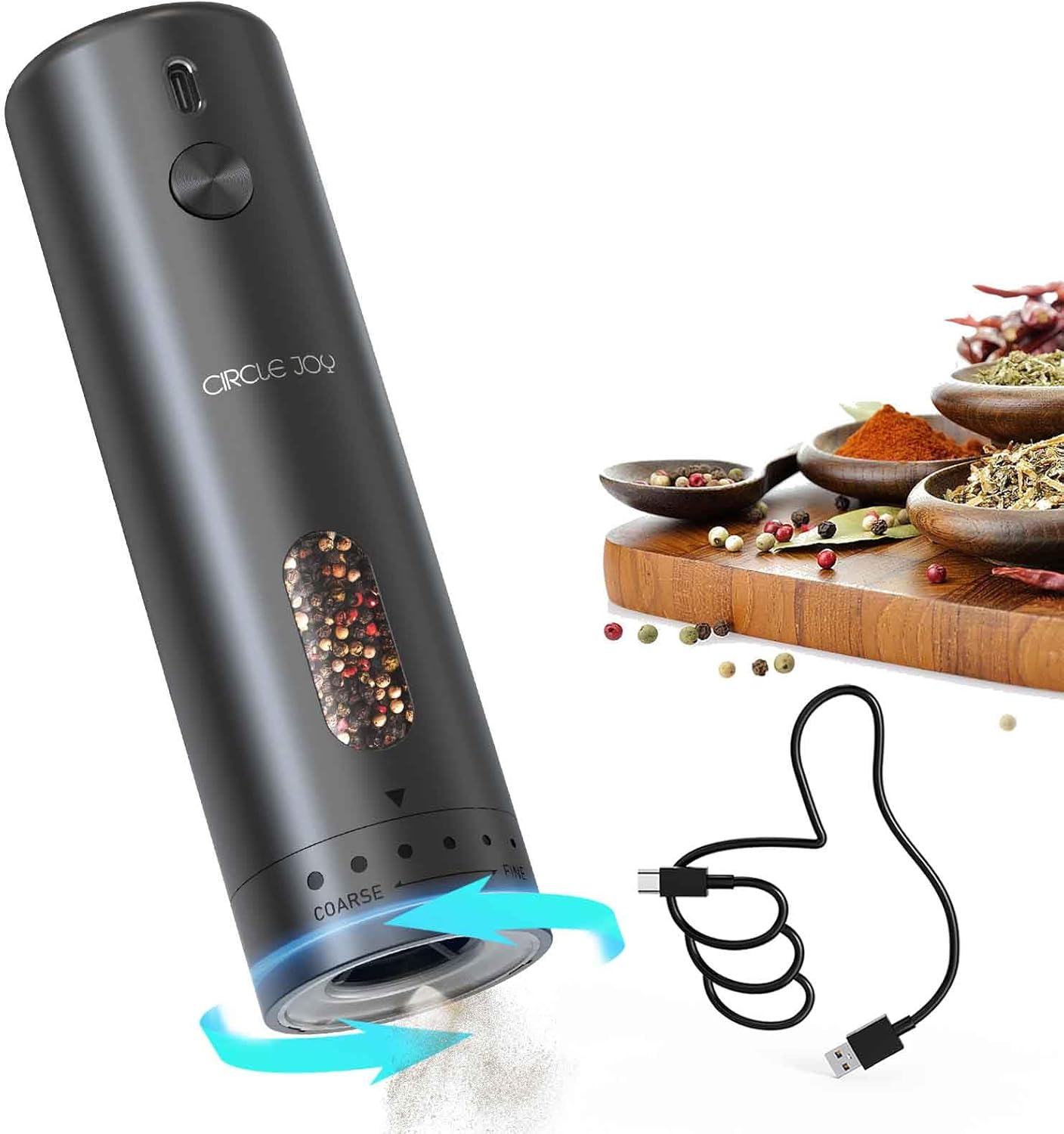 CIRCLE JOY Rechargeable Salt and Pepper Grinder