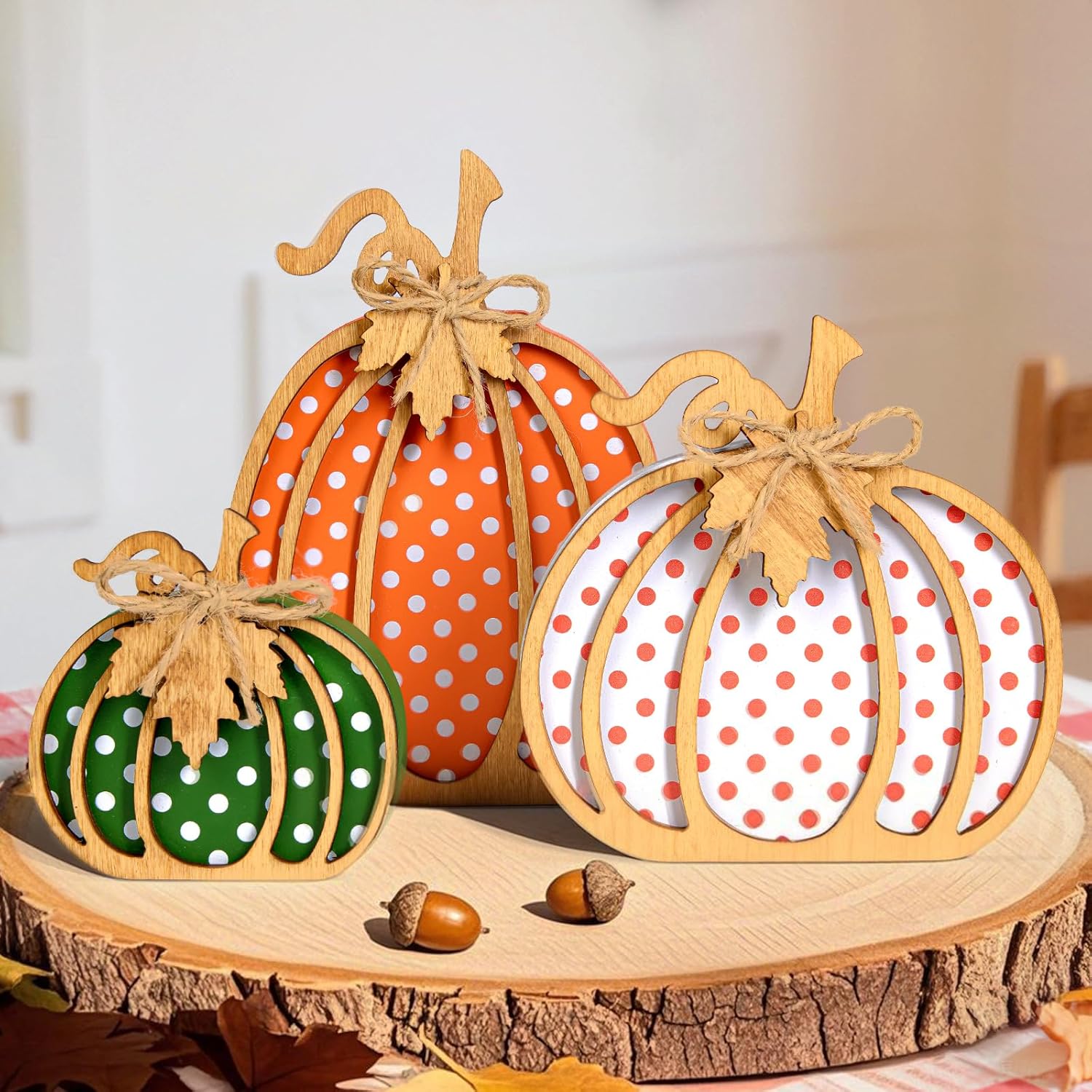 OLANRUN Fall Decorations 3-Piece Set